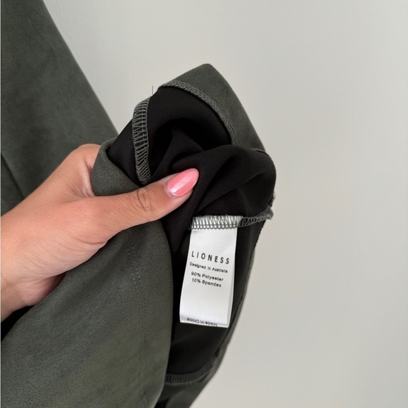 LIONESS Win Some Lose Some Ruched Mini Dress in Moss Green XS - Picture 8 of 9